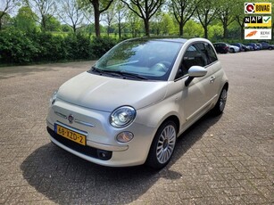 Fiat 500 0.9 TwinAir Lounge, leer, xenon, schuifdak, audio