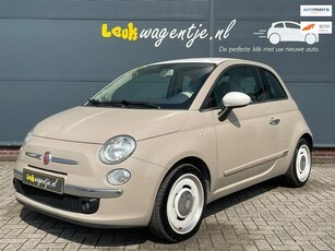 Fiat 500 1.2 Vintage '57 *cappuccino *leder *VERKOCHT*