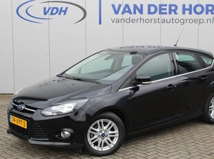 Ford Focus 1.0-100pk EcoBoost Titanium. Correct nette Ford Focus hatchback ! Volautm. airco dual, navigatie, telefoonvoorb., verwarmd voorraam, LM wielen, parkeersensoren achter etc.