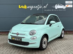 Fiat 500 C 1.2 Lounge Cabrio *mintgroen zwarte kap *44200 km