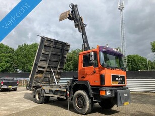 MAN 18.232 FA 4x4 kipper HIAB knijperkraan GERESERVEERD