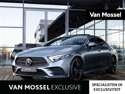 MERCEDES CLS-KLASSE 450 4MATIC Premium Plus | AMG LINE | DESIGNO MAGNO GRIJS | 20 INCH ZWARTE MULTISPAAKS | SOFTCLOSE | SCHUIFKANTELDAK | APPLE CARPLAY | 360 CAMERA | BURMESTER | STOELMEMORY | NL AUTO |