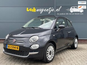 Fiat 500 C 1.2 Lounge Cabrio *zwart, beige kap *p-sensoren