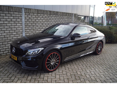 Mercedes-Benz C-klasse Coupé 180 Premium AMG Line Autom Panodak Leder Navi Clima Cruise LED Koplampen 2x PDC LMV Trekh ENZ NL Auto