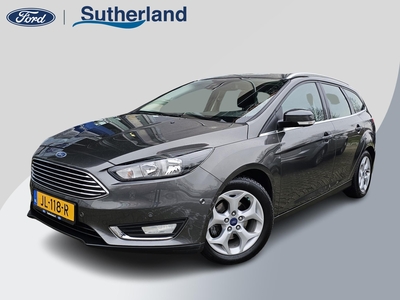 FORD FOCUS Wagon 1.0 Titanium 125 pk | Dubbele wielset lm | Trekhaak | Navigatie | PDC v+a | Climate control | Automatisch inparkeren | Nette auto!