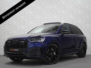 Audi Q7 55 TFSI e S-Line | Panorama | ACC | Luchtvering | Laser-LED | B&O Sound | Nachtzicht | Trekhaak | Keyless-Entry | Head-Up | Stoelverwarming V+A | Stuurverwarming | Tour-Pakket | Sfeerverlichting | Lane-Assist | Draadloos Laden | Carplay | Camera |