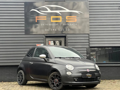 Fiat 500 1.2 Sport|Matzwart|Airco|Leder