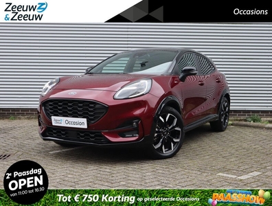 Ford Puma 1.0 EcoBoost Hybrid Vivid Ruby Edition | UNIEK | Fabrieksgarantie 02/2027 | Stoel, Stuur en Voorruitverwarming | Full LED | Electrische Achterklep | BLIS | Keyless | Adaptieve Cruise Control