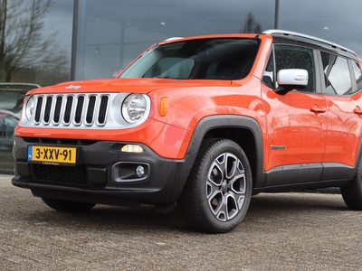 Jeep Renegade 1.4 MULTIAIR LIMITED 140 PK *OMAHA ORANGE* | LEDER | NAVI | KEY-LESS *2E PAASDAG GEOPEND VAN 11:00U T/M 16:00U!*