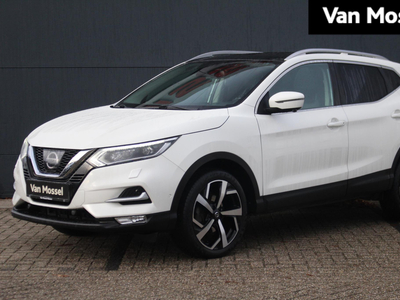 NISSAN QASHQAI 1.6 Tekna 163pk | Navigatie | Half leder | Panorama-dak | 360 Camera | Stoelverwarming | Trekhaak ( afneembaar ) | 19'' LMV