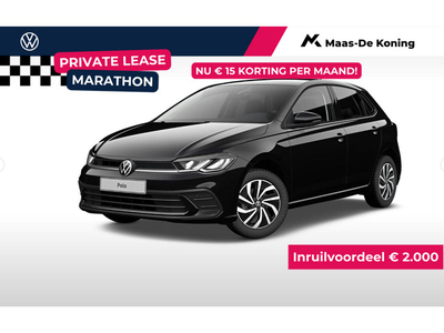 Volkswagen Polo Life Edition 1.0 TSI 70 kW / 95 PK 5 versn. Hand · EKDeal · Privatelease 360,- per maand! · Snel uit voorraad rijden! · Incl. Inruilvoordeel