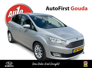 Ford C-Max 1.0 Titanium Keyless Navi Groot ParkAssist Climate Control Cruise Control Privacy Glass LM velgen met All Season banden Dealer Onderhouden Hoge Instap Stuur en Stoel Verwarming Carplay