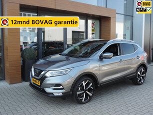 Nissan Qashqai 1.2 Tekna 47.000km | 19” | LED kopl | Panodak | Voorruitverw | Halfleer | Navi | 360Cam | Keyless | Stoelverw | PDC