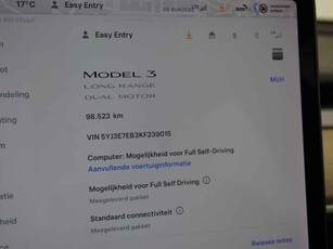 Tesla Model 3 Long Range 75 kWh 463PK FSD-vb. Premium-Audio 4wd AutoPilot Pano.dak Camera Leer Adaptive-Cruise+Stop&Go PDC-A+Voor Wifi Ecc Pd