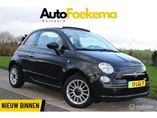 Fiat 500 1.2 Lounge Cabrio Automaat, Leer lmv clima. etc