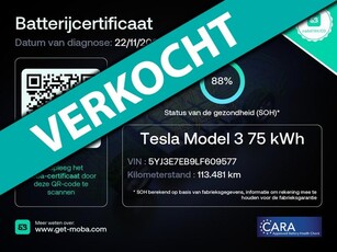 Tesla Model 3 Long Range AWD 75 kWh 88% SOH Trekhaak