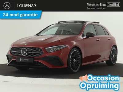 MERCEDES A-KLASSE 180 AMG Line | Apple Carplay & Android Auto | Stoelverwarming | Sfeerverlichting | Panoramaschuifdak | Advanced Audio | Augmented Reality | Inclusief 24 MB Premium Certified garantie voor Europa.