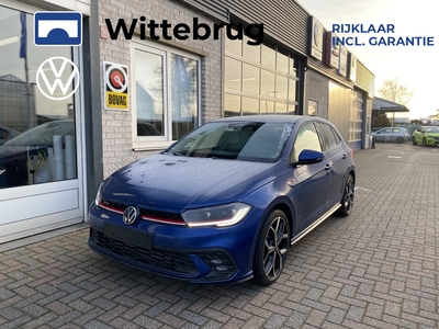 VOLKSWAGEN POLO 2.0 TSI GTI / 200 PK / AUTOMAAT/ PANO/ CAMERA/ PARK. SENSOREN/ DODE HOEK/ MATRIX/ ADAPT. CRUISE/ KEYLESS/ DIGITAL DASHBOARD/ APP CONNECT/ STOEL VERWARM./ CLIMA/ DAB/ 18