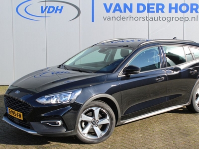 Ford FOCUS Wagon 1.0-125pk EcoBoost Active Business-uitv. Stoere Ford Focus wagon Active ! Navigatie, parkeersensoren v+a, metallic lak, cruise cntrl, stoel-, stuur- en voorraamverwarming, trekhaak, telefoon voorb., LM wielen etc.