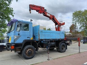 MAN 17.232 truck + fassi F8.3 autolaadkraan crane 4x4