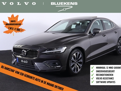 VOLVO S60 B4 Plus Bright - Panorama/schuifdak - IntelliSafe Assist - Harman/Kardon audio - 360º Camera - Adaptieve LED koplampen - Elektr. bedienb. voorstoelen met geheugen - Parkeersensoren voor & achter - Verwarmde voorstoelen, stuur & achterbank - Draadloze t...