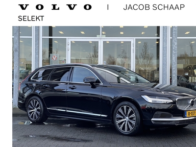 VOLVO V90 T6 Plug-In Hybrid AWD Inscription Expression / Google Service / DAB+ / Keyless / Adaptive cruise / Trekhaak semi-elektrisch / Standkachel / PDC voor+achter / Achteruitrij camera / Stoelverwarming / Verwarmt stuurwiel / Achterbank verwar