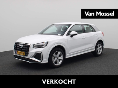 AUDI Q2 35 TFSI S Edition 150 PK | GERESERVEERD | Automaat | S-line exterieur | S-line interieur | Half-Leder | Navigatie | Camera | Climate Control | Stoelverwarming | Cruise control | Fabrieksgarantie | LED | Apple Carplay | Android Auto | Parkeersensoren |