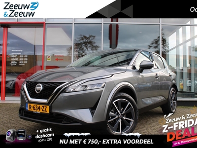 NISSAN QASHQAI 1.3 MHEV N-Style 140PK | Uitzonderlijk lage km stand | 1ste eigenaar | 360-Camera | Parkeersensoren | Navigatie | Apple Carplay/Android Auto | Adaptive cruise control | Climate control | 19'' Lichtmetalen velgen |