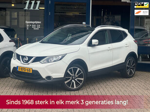 Nissan Qashqai 1.2 Tekna! NL AUTO NAP! Pano l Leder l Camera 360 l Navi l Cruise l PDC l LED l LMV l NIEUWSTAAT l DEALER OH!