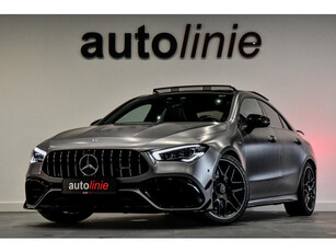 Mercedes-Benz CLA-klasse AMG 45 S 4MATIC+ Aero, Perf stuur, Pano, Schaal, Memory, Koeling, 360, HUD, Burm, Keyless, Dodeh, CarPlay