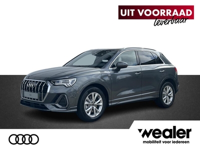 Audi Q3 S Edition 45 TFSI e 180 kW / 245 pk SUV 6 ve rsn. S-tronic | Audi Virtual cockpit | Audi Sound system | Panorama schuif/kantel dak | Parkeerassistent + camera | Comfortsleutel | Stoelverwarming voorin | Leder | Lichtpakket plus |