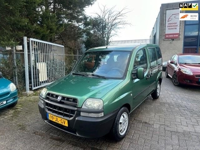 Fiat Doblò 1.6-16V ELX, Airco, Onderhoudshistorie, Apk 12/2024, 2x Schuifdeur