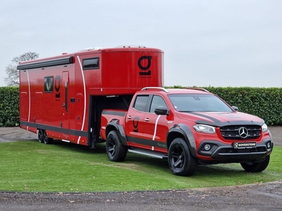 Mercedes-Benz X-Klasse X350D 4-Matic + Harbeck camper trailer with motor garage - Like new - 8.112 KM - Perfect condition (G260016/17)