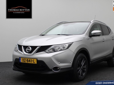 Nissan Qashqai 1.2 Tekna 2016 | Automaat | Panoramadak | Parkeersensoren | 360 Camera | Stoelverwarming | Voorruitverwarming | Lederen bekleding | Onderhoudsboekjes | Cruise control