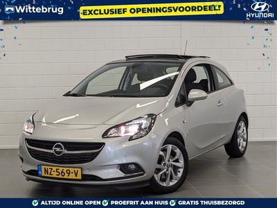 OPEL CORSA 1.0 Turbo Online Edition APPLE / ANDROID NAVIGATIE | PANORAMADAK | PARKEERSENSOREN V+A | 16 INCH VELGEN | NETTE AUTO!