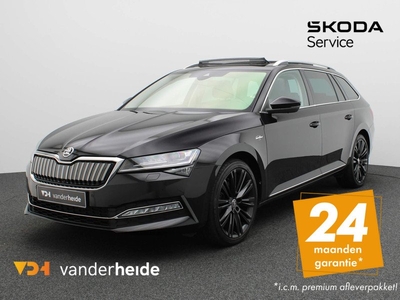 Skoda Superb Combi 1.4 TSI iV Laurin & Klement 218PK DSG Panoramadak, 360 gr. camera, leder, winterpakket Plus, virtual pedal, elek. stoelen, Canton, 19'' lichtmetaal