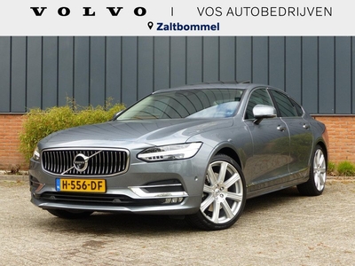 Volvo S90 T4 Business Luxury + l Adaptieve Cruise Control met Pilot Assist l Elektrisch bedienbaar schuif-/kanteldak l Park Assist voor + achter & 360 graden camera l Blind Spot Information System l Grafisch Head-up display l Verwarmbare voorstoelen & ach