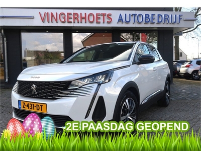 Peugeot 3008 130 Pk * Automaat ETA8 * Luxe Allure * Navigatie * Stoelverwarming * 1/2 Leder * DodeHoek Bewaking * Keyless Start & Entree * DAB+ Radio * Parkeer Camera * L.M. Velgen * Wit Parelmoer *