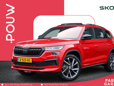 SKODA KODIAQ 1.5 TSI 150pk DSG Sportline Business | Panoramdak | Leder | Trekhaak Wegklapbaar