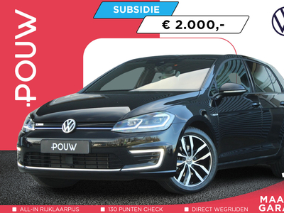 VOLKSWAGEN GOLF e-Golf 136pk | Leder | Warmtepomp | Achteruitrijcamera