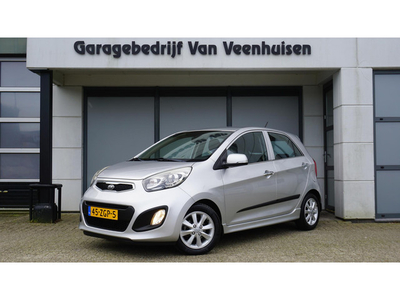 Kia Picanto 1.2 86pk Automaat CVVT Super Pack 5Drs Leder Keyless Navi LED 14inch LM Trekhaak Clima Cruise Control *Zeer Nette Kia* 46432km! *NL auto*