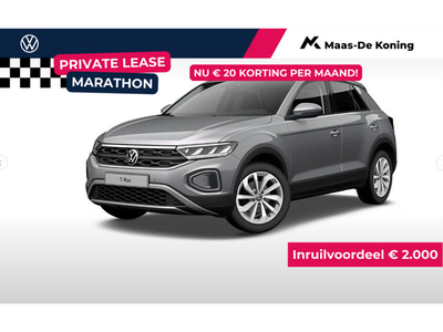 Volkswagen T-Roc Life Edition 1.5 110 kW / 150 pk TSI SUV 7 versn. · Incl. Inruilvoordeel Private lease va. € 399 pm · Olympische deals