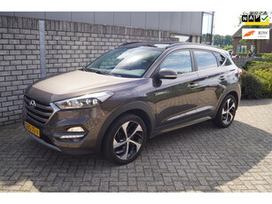 Hyundai TUCSON 1.6 T-GDi Premium 4WD Autom Leder Stoel/Stuur A Bank Verw Navi Camera Clima Cruise 2x PDC LMV Trekh ENZ,