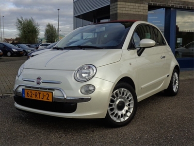 Fiat 500C TWINAIR CABRIOLET AIRCO CD 1/2 LEER LMV PDC WIT