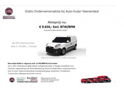 Fiat Doblò Cargo 1.3MJ 16v Actual + Airco Actie! (bj 2014)