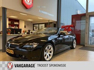 BMW 6-SERIE 645Ci V8 333Pk,Cabrio,Automaat,Navigatie,Leder,Stoelverwarming,Parkeer Assistent,Climate&Cruise Control,Bleutooth met Spraakbediening,19 Inch Lmv,Nette Auto