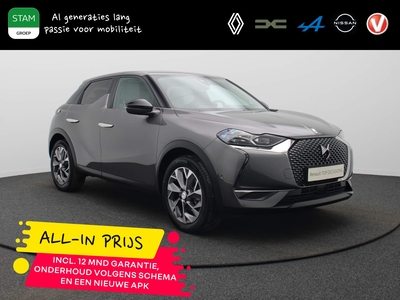 DS DS3 Crossback E-Tense Rivoli 50 kWh Camera | Climate | Dodehoeksensoren | Navi | Snel laden