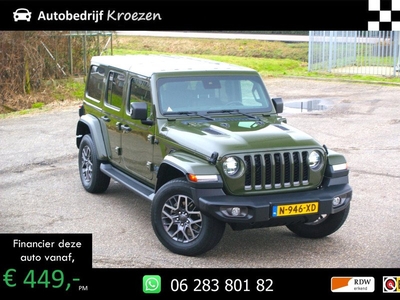 Jeep Wrangler Unlimited 4xe 380 80th Anniversary | Camera | Org NL Auto | Incl BTW | Van 1e Eig. |