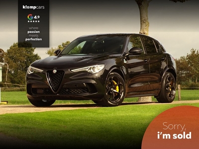 Alfa Romeo Stelvio 2.9 V6 AWD Quadrifoglio | Carplay | H+K | Verlaagd | All-Black | Giallo | Uniek netjes