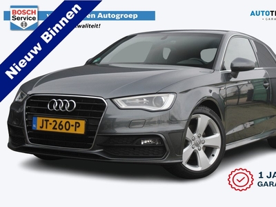 Audi A3 1.4 TFSI CoD Sport 150 PK AUT | Incl 1 jaar garantie | Daytona Gray Pearl | Navi | Cruise | Bi-Xenon | Zwarte hemel | 2x S-Line | Bluetooth | Half leder sportstoelen | 17